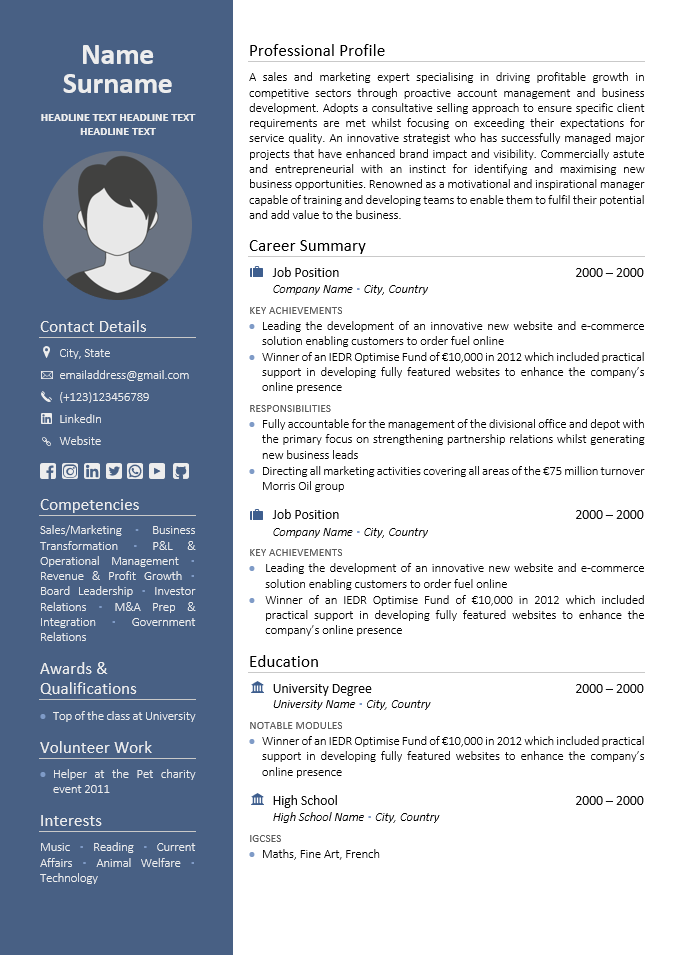 CV Templates - The CV Centre Ireland